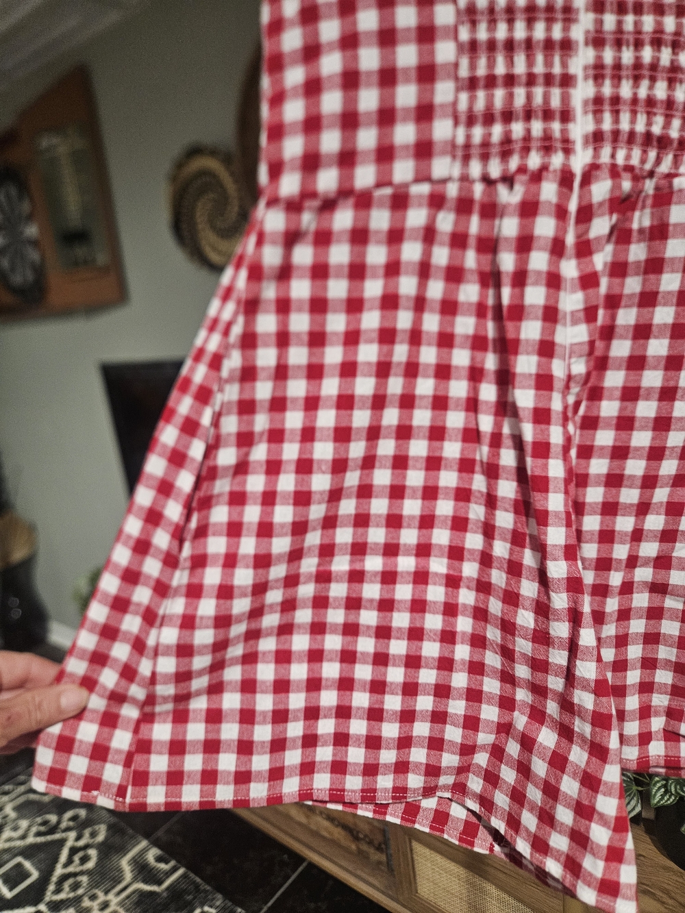 Altar'd State NWT Red Gingham Strapless Bow Romper XS Cottagecore - Picture 16 of 16